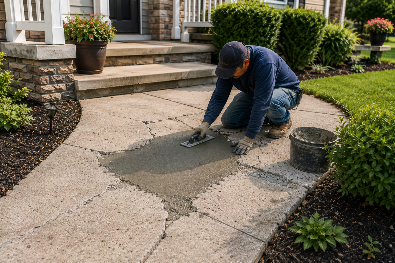 residential concrete repair in Newport
